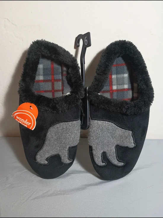 Wonder Nation Boys' Split Bear Slippers