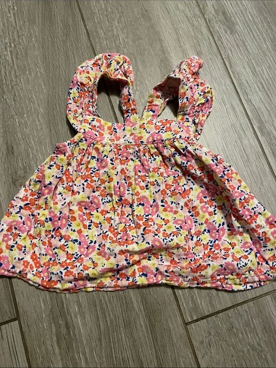 Old Navy Floral Ruffle-Strap Tank Top in Pink, Yellow & Blue