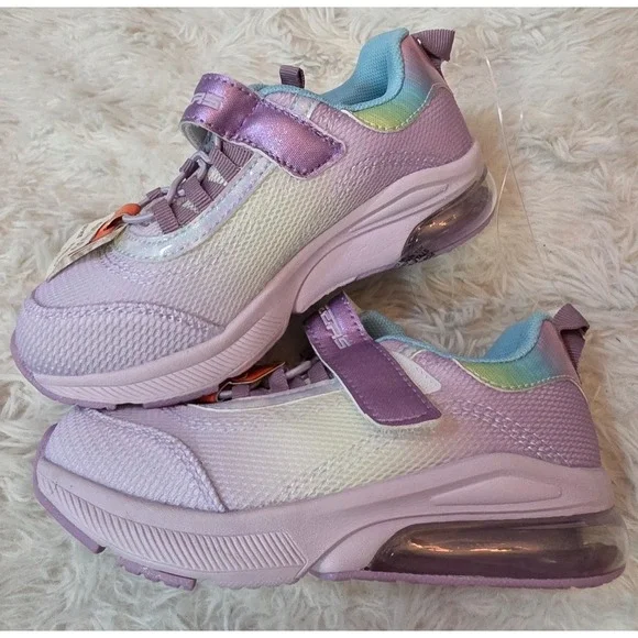 NWT GEERS by Dream Seek Girls' Comfort Foam Sneakers - Purple Pastel - Size 11T
