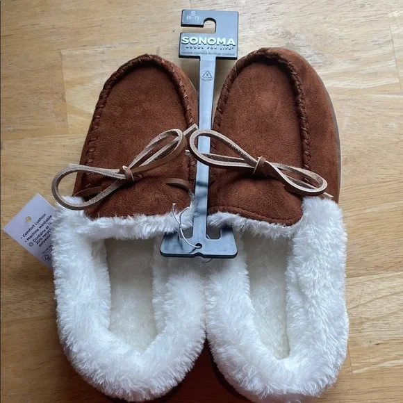 Sonoma Tan Slippers with Cream Lining