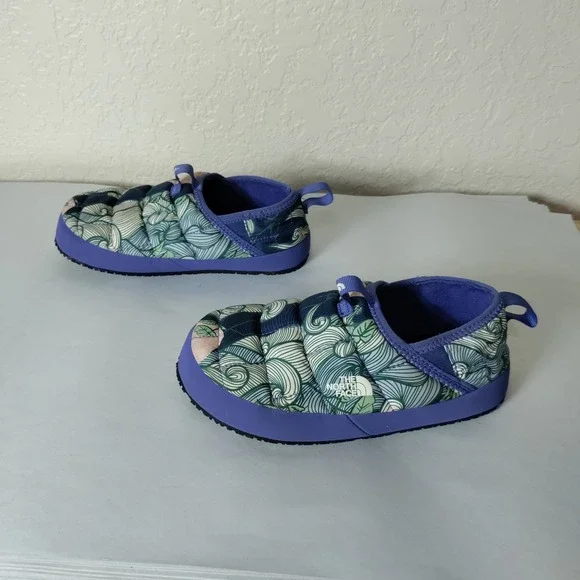 The North Face Kids ThermoBall Traction Mules Swirl Green Blue US 3