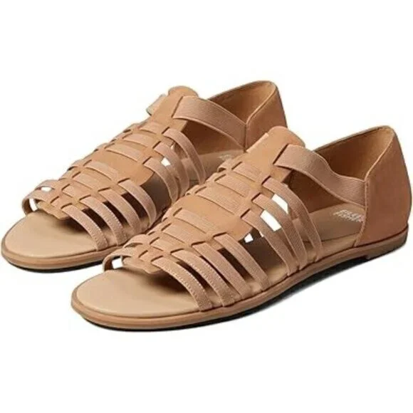Eileen Fisher Womens Rato Elastic Gladiator Sandals Size 10 Honey Tan