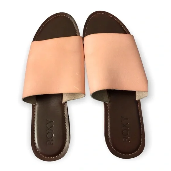3/$15 Roxy peach slides/ flat sandals