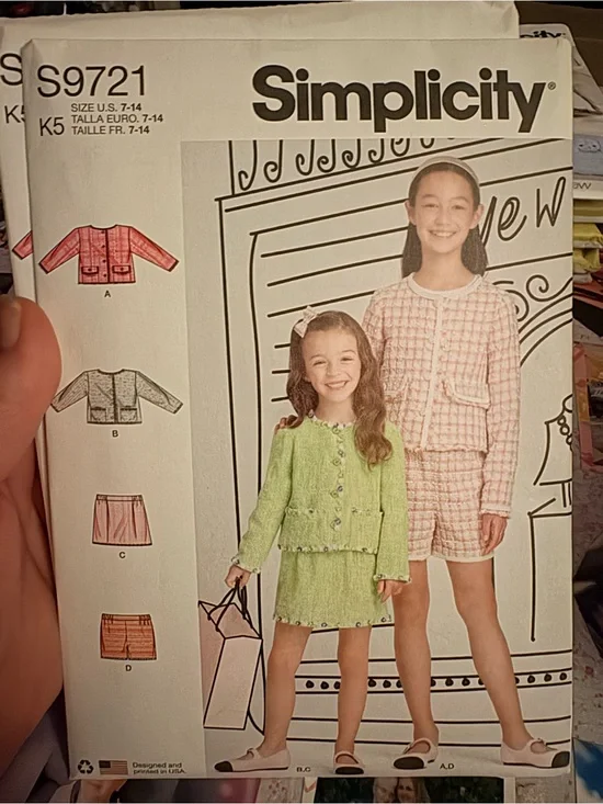 BN UNCUT SIMPLICITY 9721 K5 SEWING PATTERNS KIDS OUTFIT