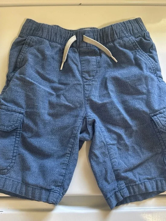 Old Navy Denim-Style Blue Pull-On Cargo Shorts