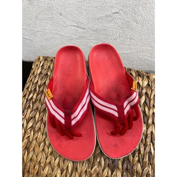 Wellrox Casey Vegan Evo Sandals Women’s Size 8 EU 40 Red Slip On