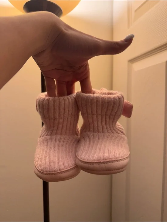 UGG Pink Knit Baby Booties