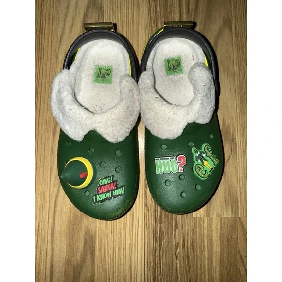 Buddy‎ The Elf Crocs Boys J2 Lined Clog Christmas