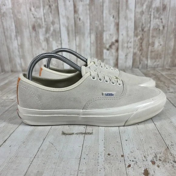 Vans Authentic Suede Cream Off White Low Top Sneakers Womens 9‎ Mens 7.5