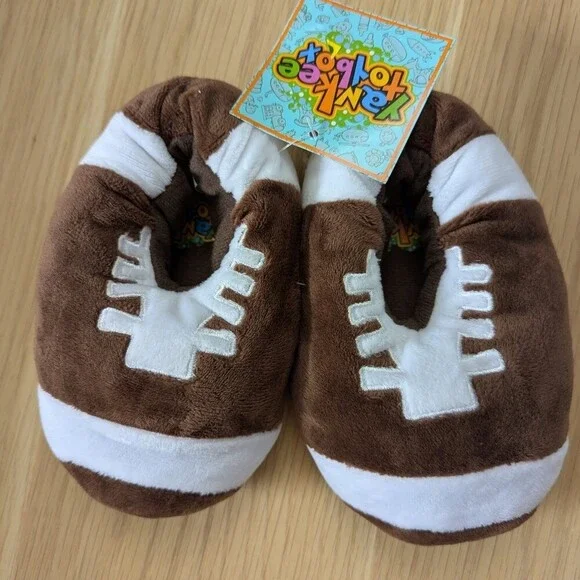 NWT Kids Football Plush Mooshy Slippers (Various Sizes Available)