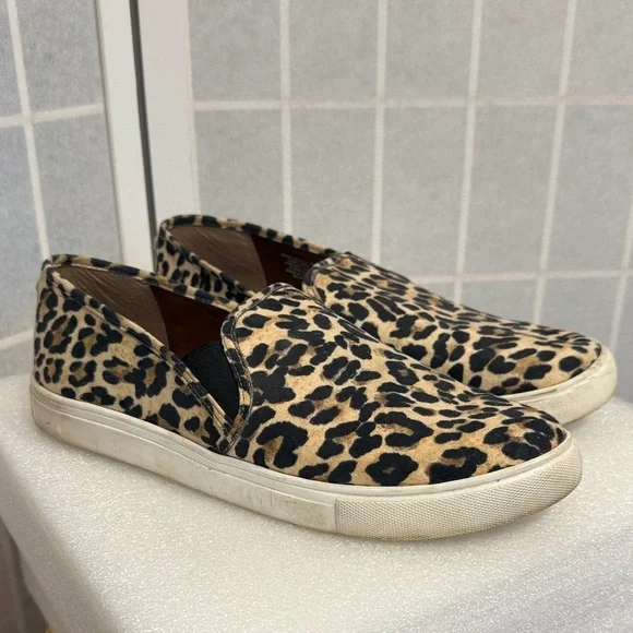 Steve Madden Safari Leopard Print Slip-On Sneakers size 10