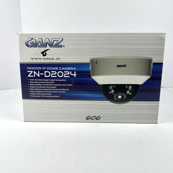 Ganz ZN-D2024 IP Dome Security Camera ONLY‎ – New Open Box – No Mount/Hardware