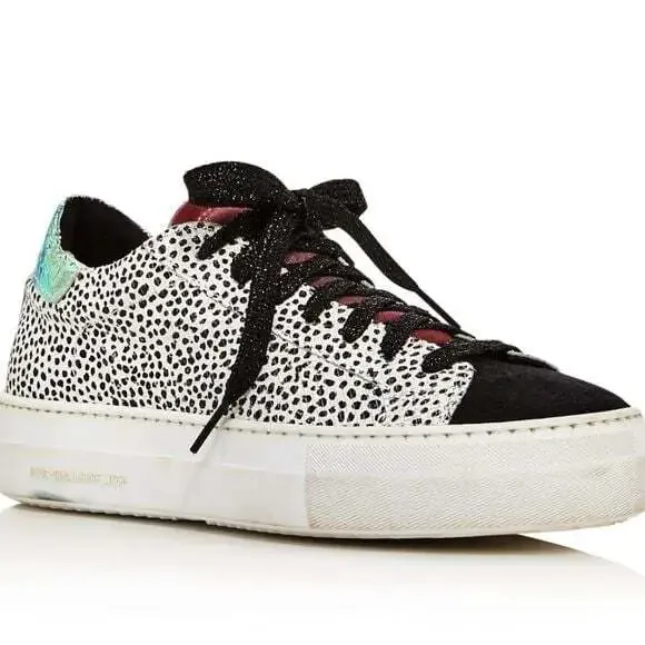 P448 Thea Platform Low Top Sneakers Pepper Leopard Women's Size EU 41 US 10.5