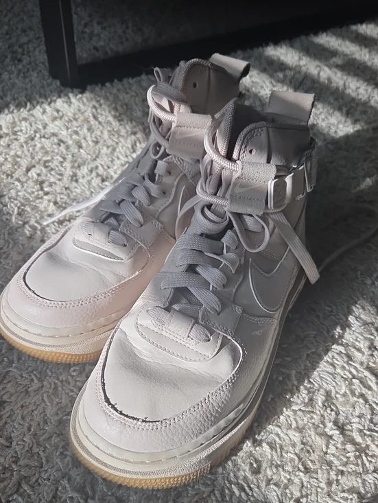 Nike Women's High-Top AF -1 Sneakers in Light Cream