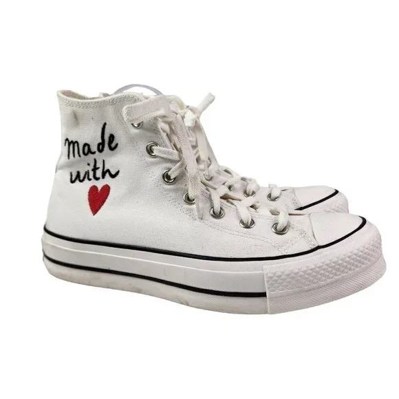 Women’s Converse Chuck Taylor All Star High Lift Made With Love Size 9.5 571119C