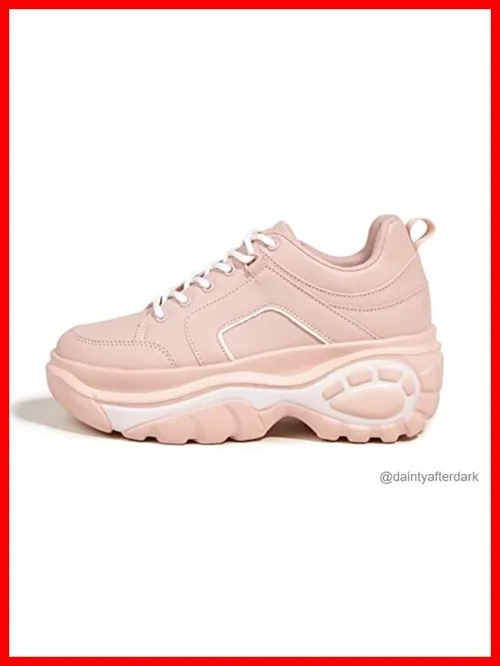 Chunky Platform Dad Colorblock Lace-Up Walking Sneakers Women Casual PU