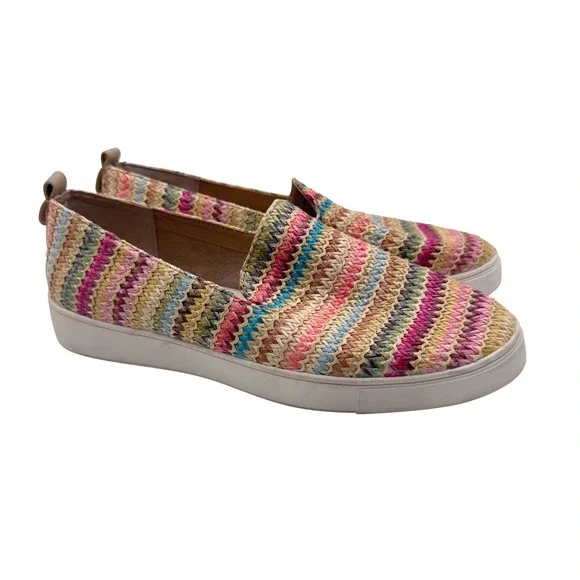 Kelly & Katie 9.5M Multicolor Slip‎ On Shoes Women Feni Woven Textile Sneakers