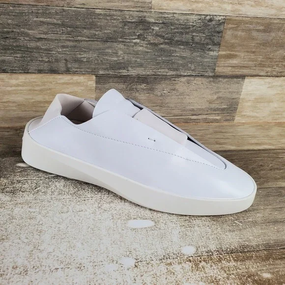 Wolf & Shepherd Cruise Ace Womens Shoes Sz 9 W White Leather Slip On Sneakers