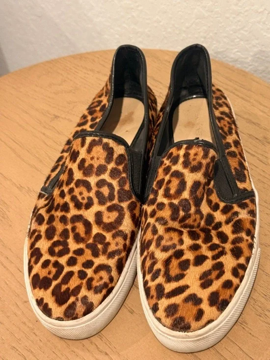 Banana Republic Leopard Print Slip-On Sneakers - Brown &‎ Black