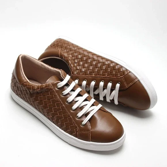 Leather Woven Sneaker | Color 'Espresso' | Women‎