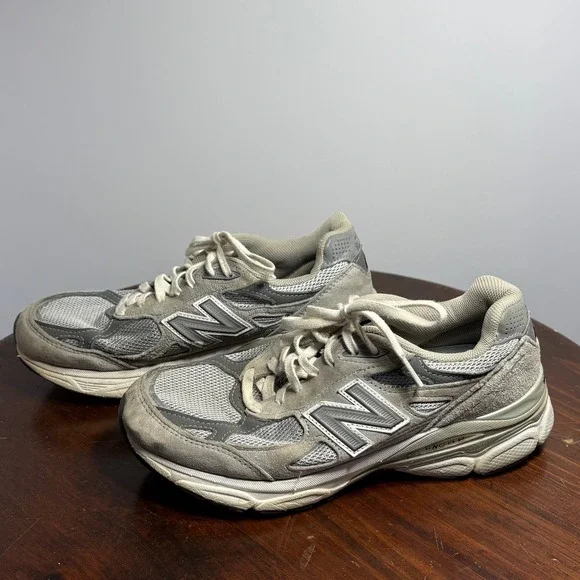New Balance Running Shoes Womens 6.5 Gray 990v3 W990GL3 Made in USA Suede Mesh‎