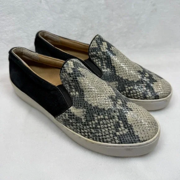 Vionic Snake Print Slip On‎ Sneakers Comfort Walking Shoes Size 7.5 READ