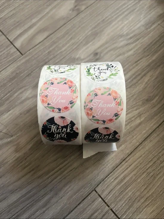 Thank You Floral Sticker Roll - 2