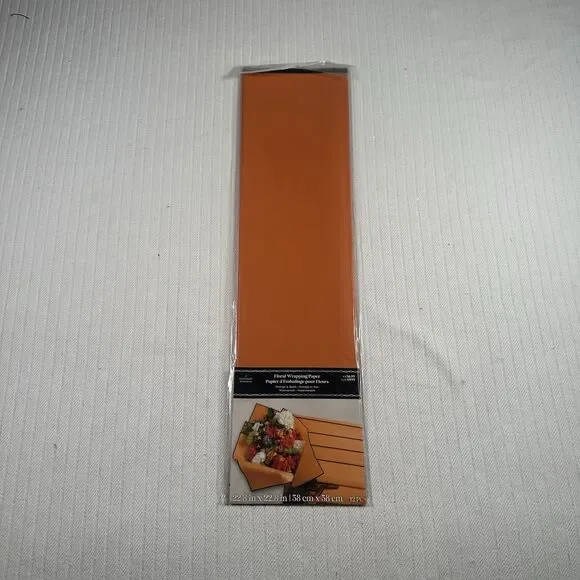 Ashland Halloween Orange Floral Wrapping Paper Lot of 14 22.8x22.8 New