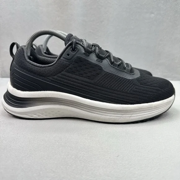 OrthoFeet Relay 87001 Womens Size 9 (D) Shoes Black Knit Orthopedic Hands-Free