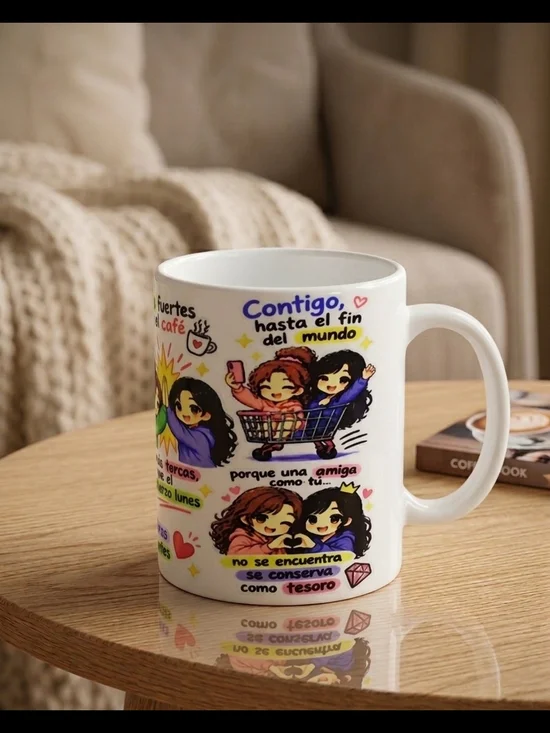 Friendship Spanish Quote Ceramic Mug - White