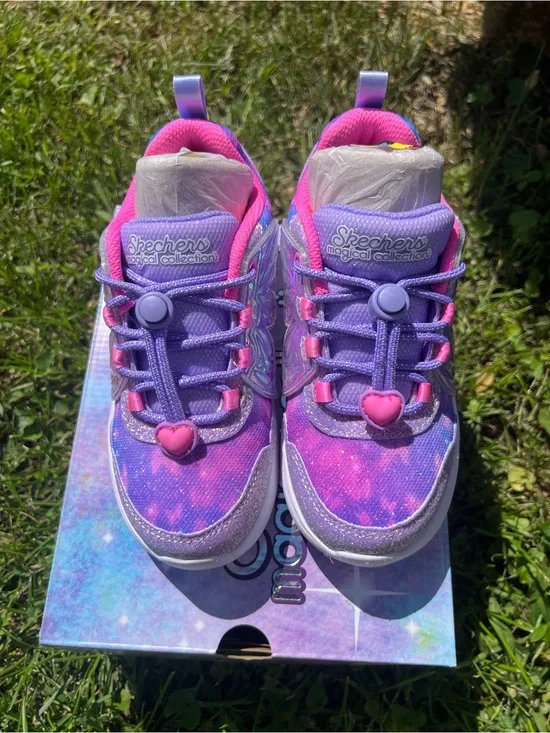 Skechers Kids' Purple & Pink Butterfly Light-Up Sneakers