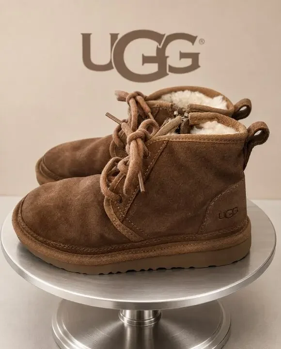 UGG Neumel II Chestnut Suede Ankle Boots Toddler Kids Size 12 w/ Box