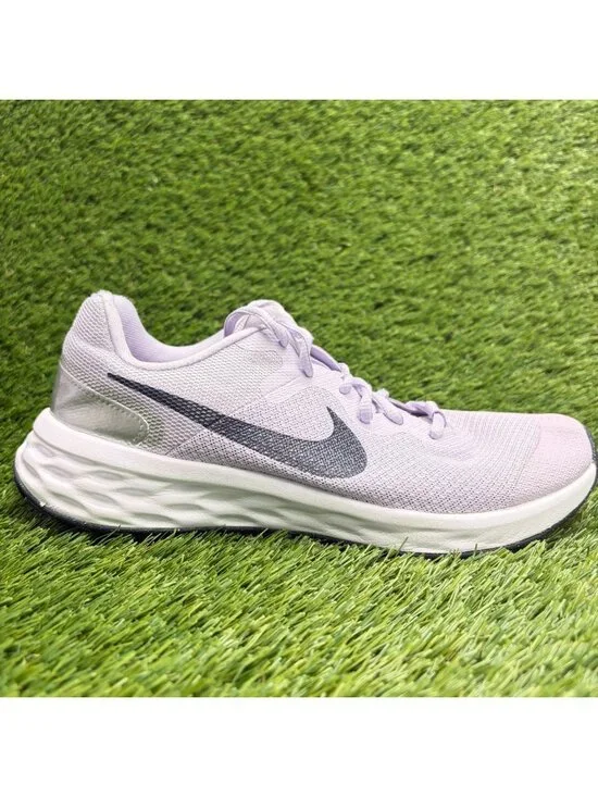 Nike Revolution 6 Girls Size 7Y Purple Black Running Athletic Shoes Sneakers