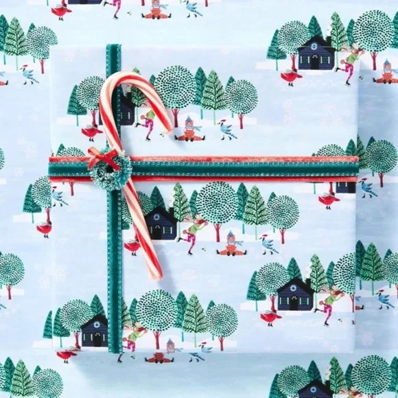 Anthropologie Christmas Holiday Gift Wrap Paper