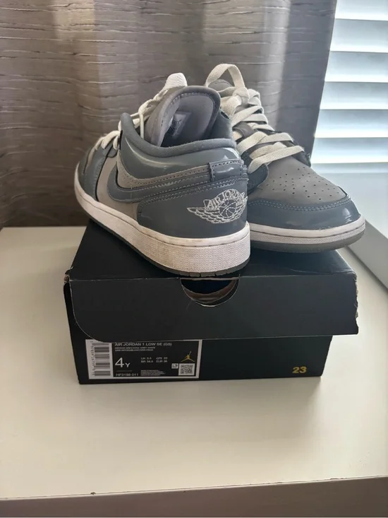 Jordan 1 Low KIDS Sneakers - Grey/White