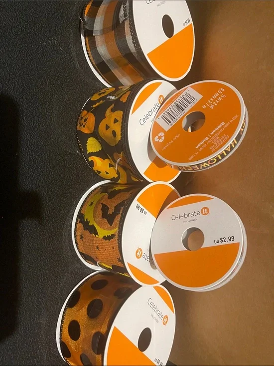 Celebrate It Orange and Black Halloween Ribbon Assortment