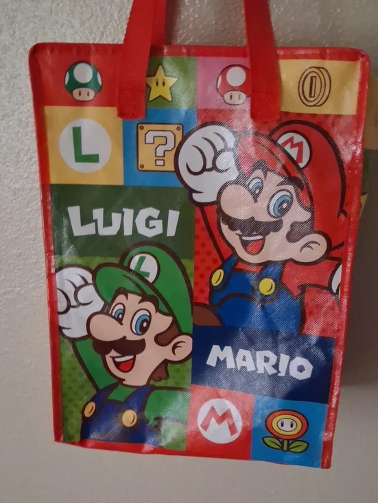 Nintendo Mario & Luigi Party Gift Tote - Red, Green, Blue