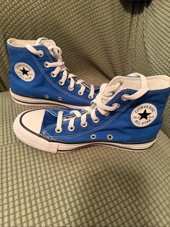 Converse Chuck Taylor All Star Lift Hi Blue Shoes Mens 4. Womens 6.  Like new