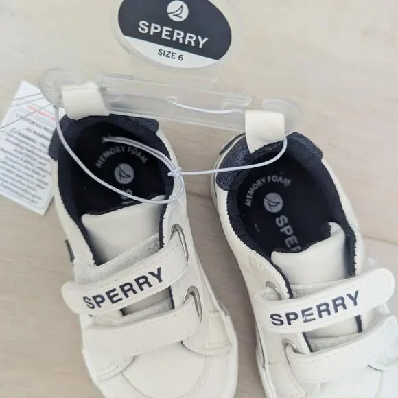 Sperry Cream and White Sneakers Toddler Size 6