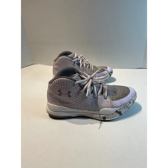 Under Armour Jet 2019 Basketball Shoe Size 4Y Nebula Purple (500)/White