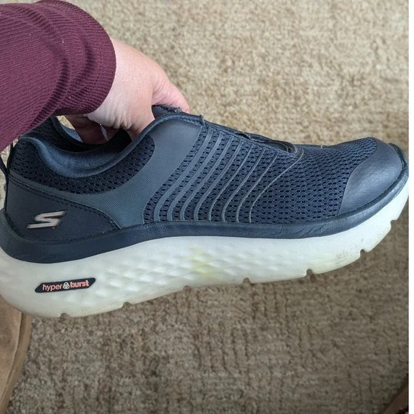 Skechers GoRun Max Cushioning Elite Twist-Fit Navy Pink Sneakers 124594 Womens 8