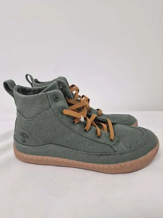 Sold! NWOT Rutsu Original Barefoot Green Canvas Sneakers High Tops sz 39EU 8W