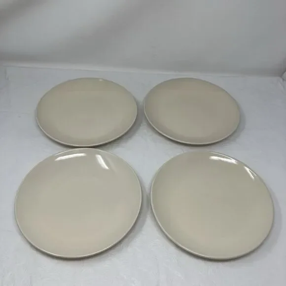 IKEA Dinnerware Fargrik Salad Plates Set Of 4 #12011 8” Light Beige Sand