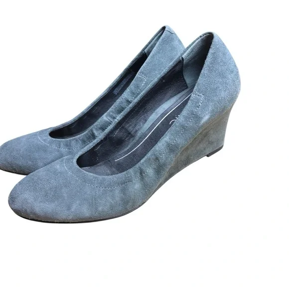 Vionic Camden Wedge Gray Suede Heel Pumps – Women’s Sz 6.5