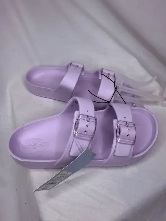 Cat & Jack Kids' Noa Footbed Sandals, Lavender, Size 4, NWT