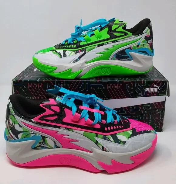 PUMA Scoot Zeros II 2K Mismatched Basketball Shoes Kids 7Y 311362-01 NIB