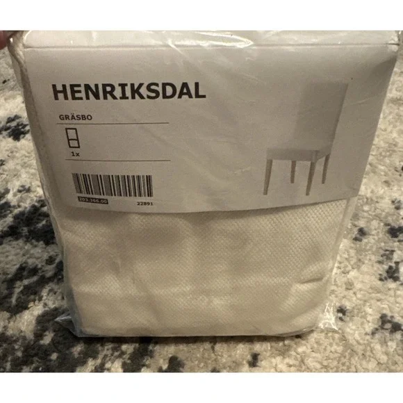Ikea HENRIKSDAL One Chair Cover Slipcover GRASBO‎ WHITE 203.366.00 NEW