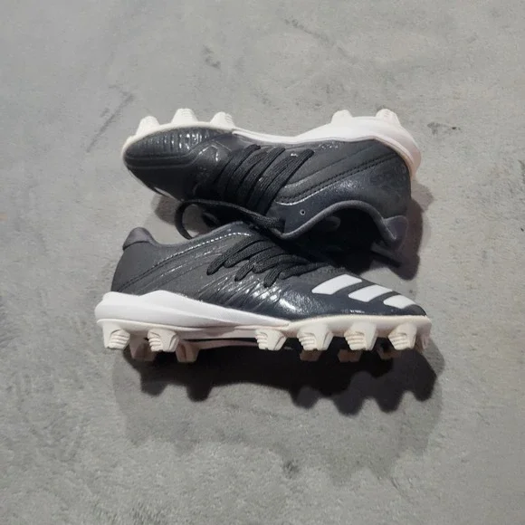 Adidas‎ Baseball Cleats Kids 10K Black Afterburner 6 MD DB3107 Molded Spikes