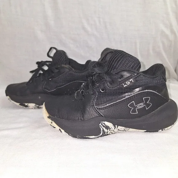 Under Armour Black 12K Basketball Shoes Jet '23 Kids 3028514-004 Lockdown 7 AP