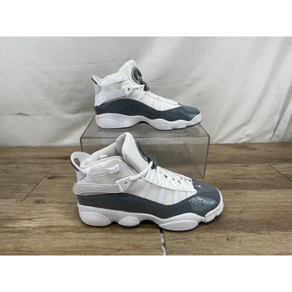 Air‎ Jordan 6 Rings Cool Grey White Kids Basketball Shoes 322992-015
